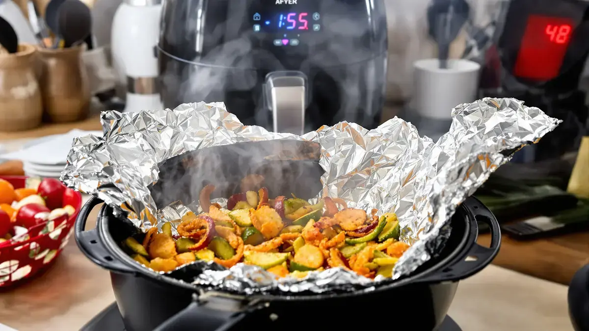 Kun je aluminiumfolie in een friteuse gebruiken?