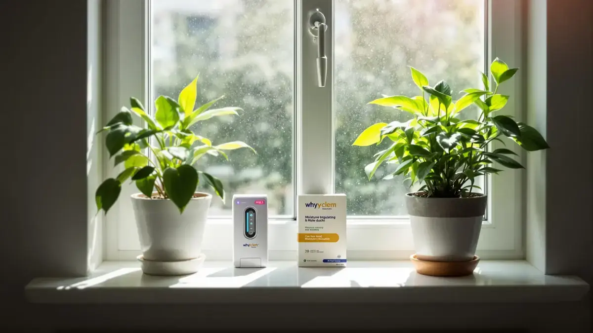 Zet het op de vensterbank. U hoeft zich nooit meer zorgen te maken over vocht en schimmel op uw ramen